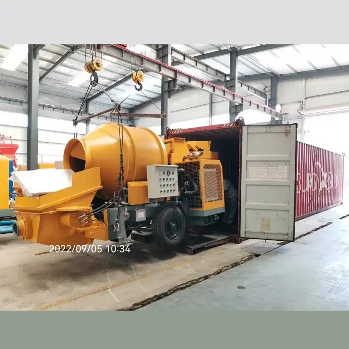 Factory price portable diesel small concrete mixer self loaded with delivery pump 350L concrete mixer for sale