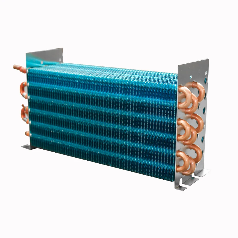 Vehicle mounted small condensing radiator refrigeration plant evaporator coil and refrigeration heat exchanger