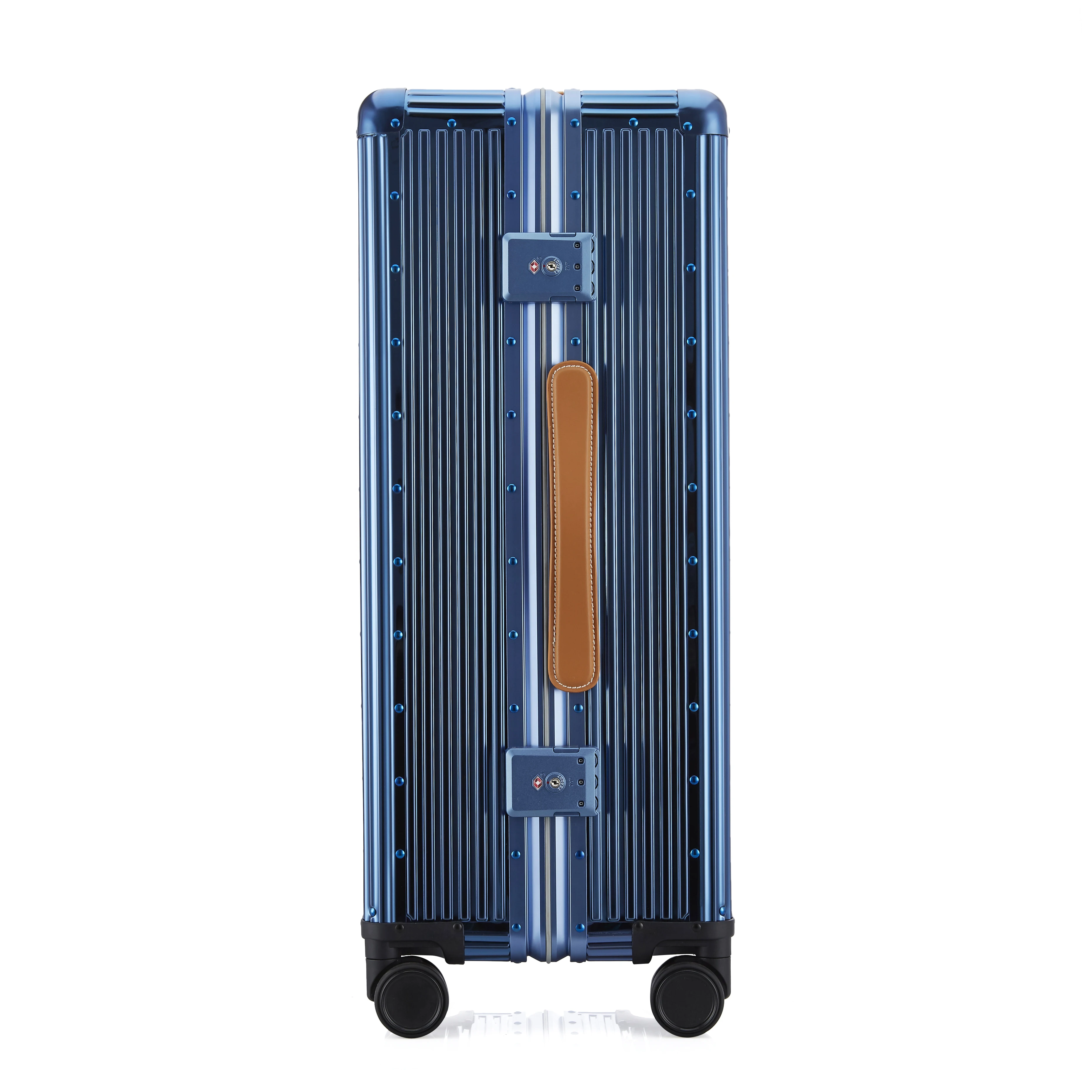 High Quality Titanium Plating Suitcases Large Capacity Travel luggage  Aluminum Alloy Trolley suitcase bag