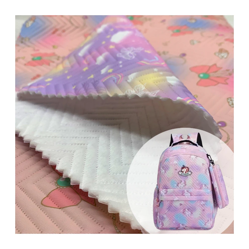 Wholesale new style polyester 290T twill composite fabric waterproof fabric for backpack