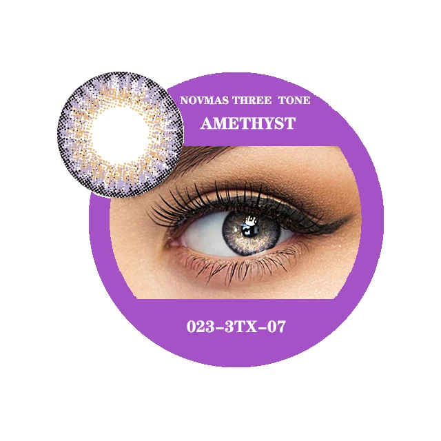 Wholesale 14.2MM Yearly natural cosmetic contact lenses colored contact lenses green