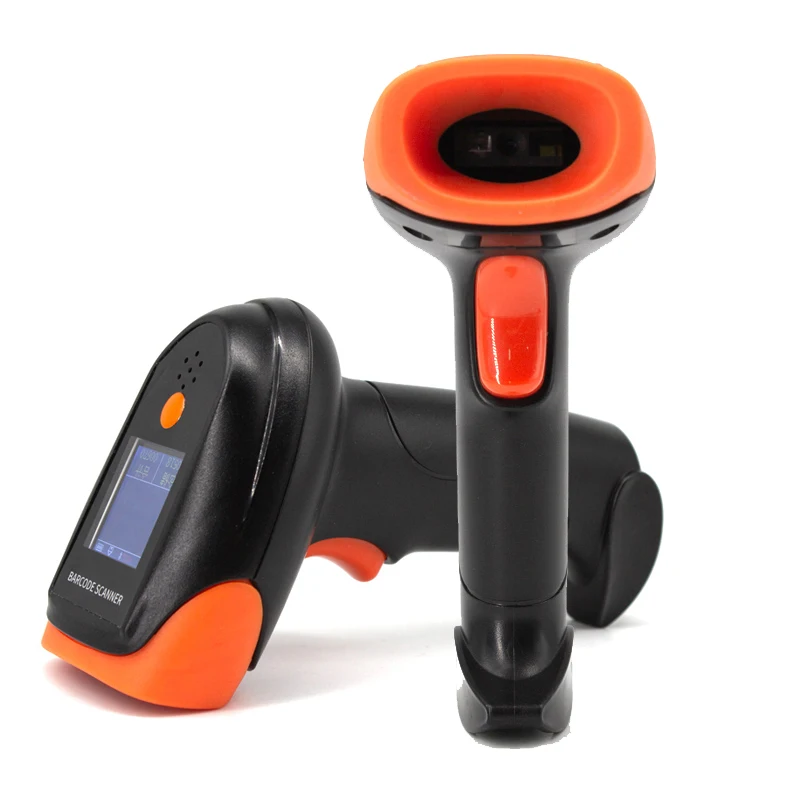 Jingxin IP54 handheld wireless barcode scanner with display high speed decoding dustproof waterproof  2D scanner