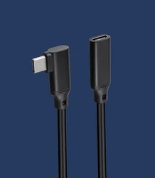 usb male to female extension cable Type C 90 degree right angled USB3.2 Cable USB A to USB C power cable