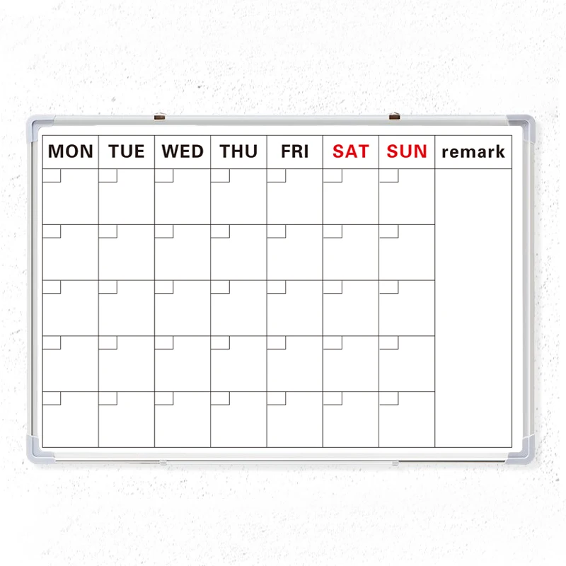 Factory customized white boards for class rooms magnetic whiteboard weekly calendar planner calendar