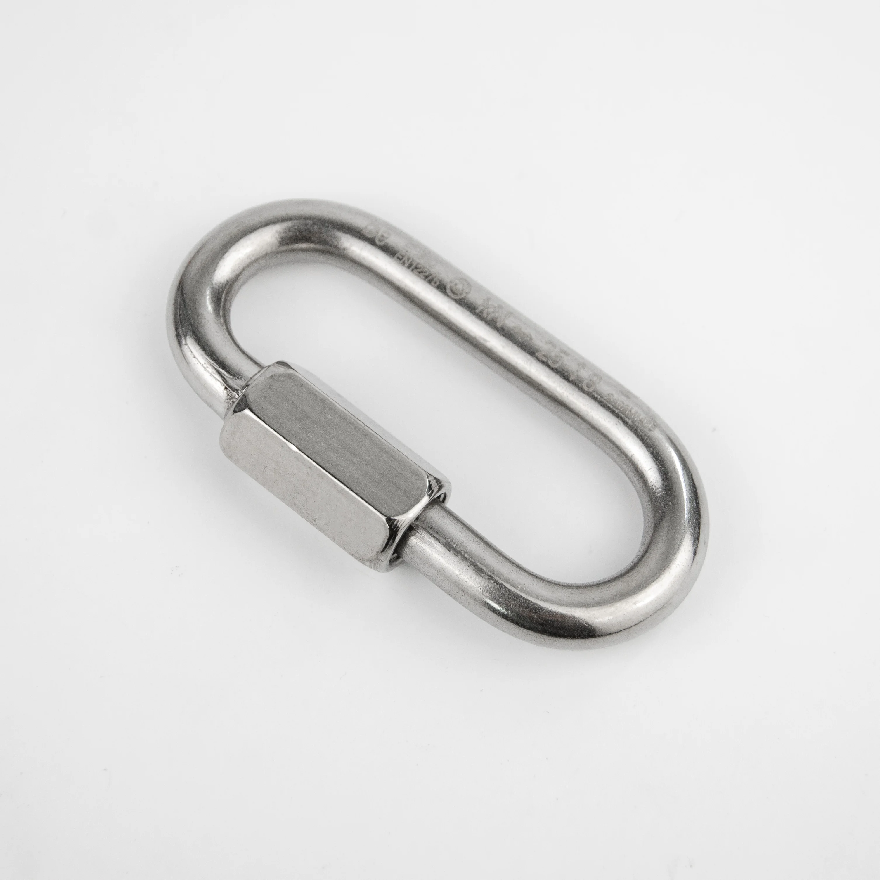 hot sale Rock climbing outdoor stainless steel 316 Oval Maillon Rapide lock carabiner quick link hook