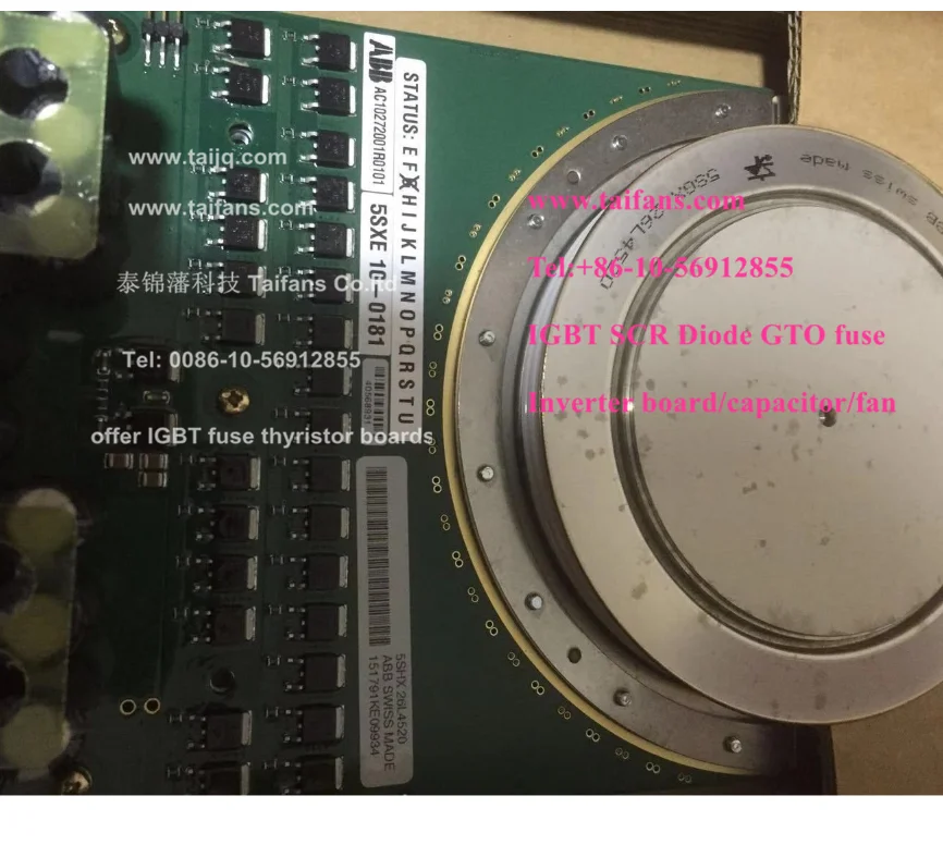 IGCT модуль 5SHX26L4520 5SXE10-0181 3BHB003230R0101 5SHX0845F0001 3BHB003387R0101 5SHX06F6004 5SHX0845F0001 ABB3BHB003230R0101