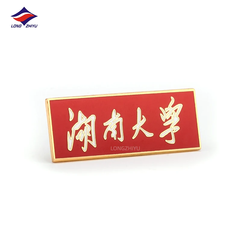 Longzhiyu 17 years school badges producers custom wholesale uv print pins metal school lapel pin