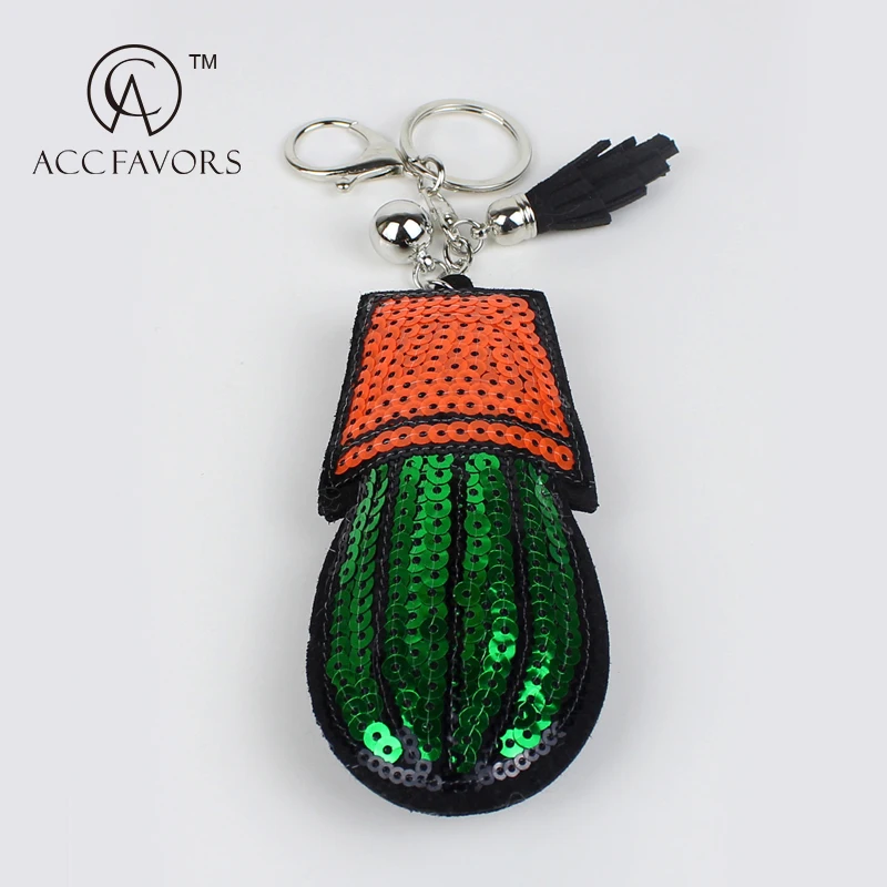 Лидер продаж пользовательские новый стиль брелок блесток кактус с пользовательским логотипом