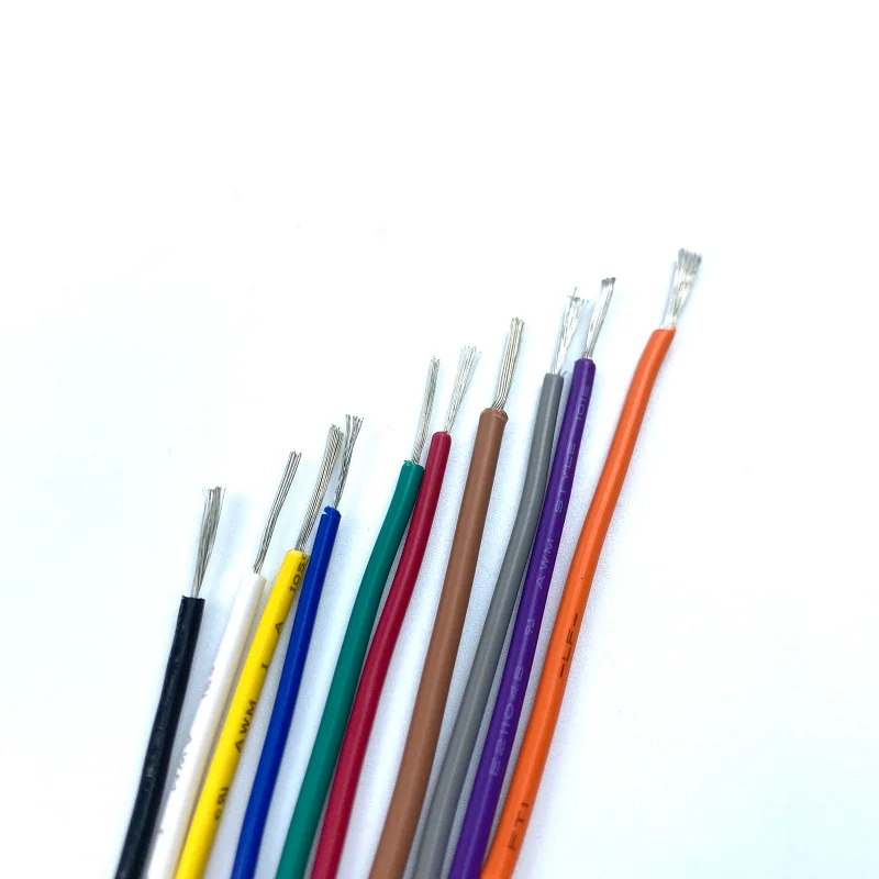 Factory direct sales 16 18 20 22 24 26 28 30 AWG Tinned/bare Copper  Hook up wire electronics wire UL1007