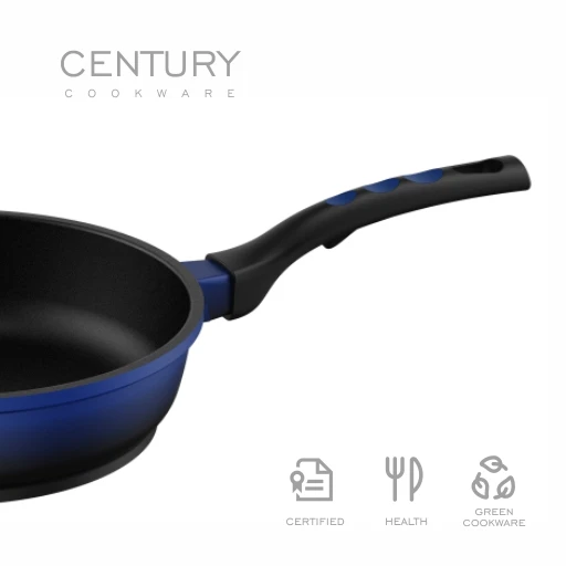 CENTURY 28 cm Klein Blue Aluminum Cookware High Aesthetic Value Induction-Friendly Frying Pan for Cooking