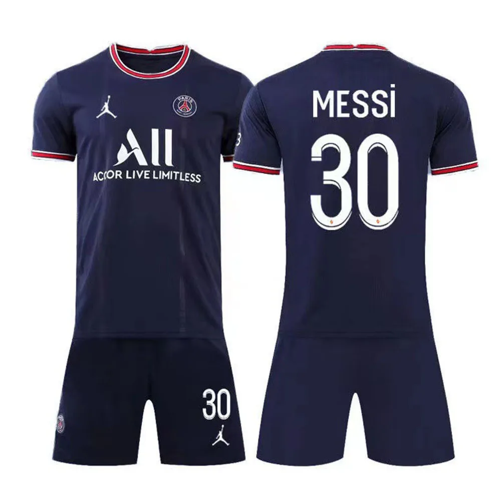 21/22 Best Thai quality club wholesale Pari s home away mes si S-4XL soccer wear football jersey