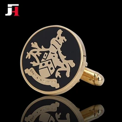 Manufacturer Custom own design logo metal cufflinks gold plated men cuff links for sale