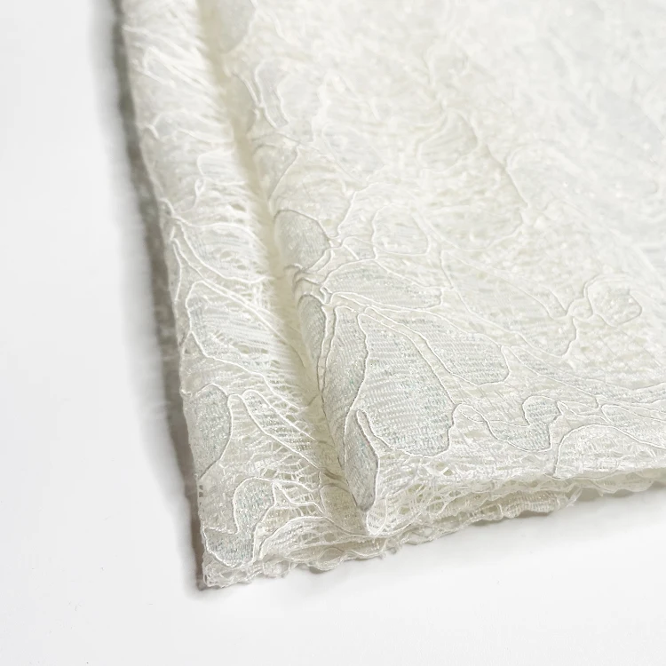 Harvest colorful metallic nylon rayon lurex cord floral lace for luxury dress bridesmaid dress evening party dress and blouses