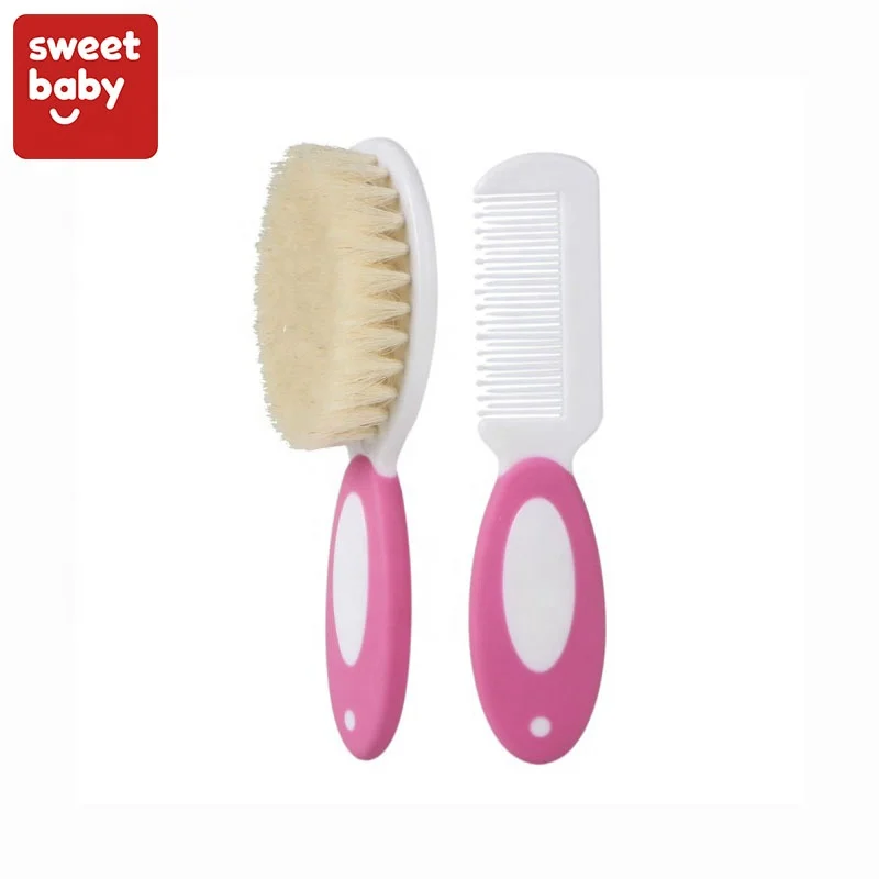 Manufacturer New Born Baby Products Health Care Baby Hair Brush Comb Set Kids Grooming Kit baby care Set With Wool Brush