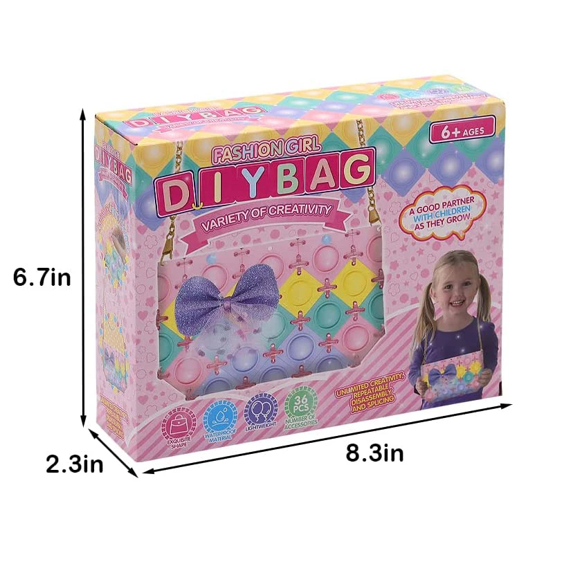 Пузырьковая сумка через плечо с эффектом «сделай сам», Сумочка через плечо для девушек, школьные принадлежности, сувениры для вечеринок, M3376