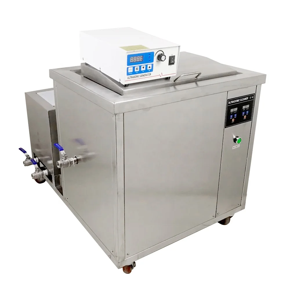 88L Industrial ultrasonic cleaner bath with oil filter degreasing  system for engine parts cleaning