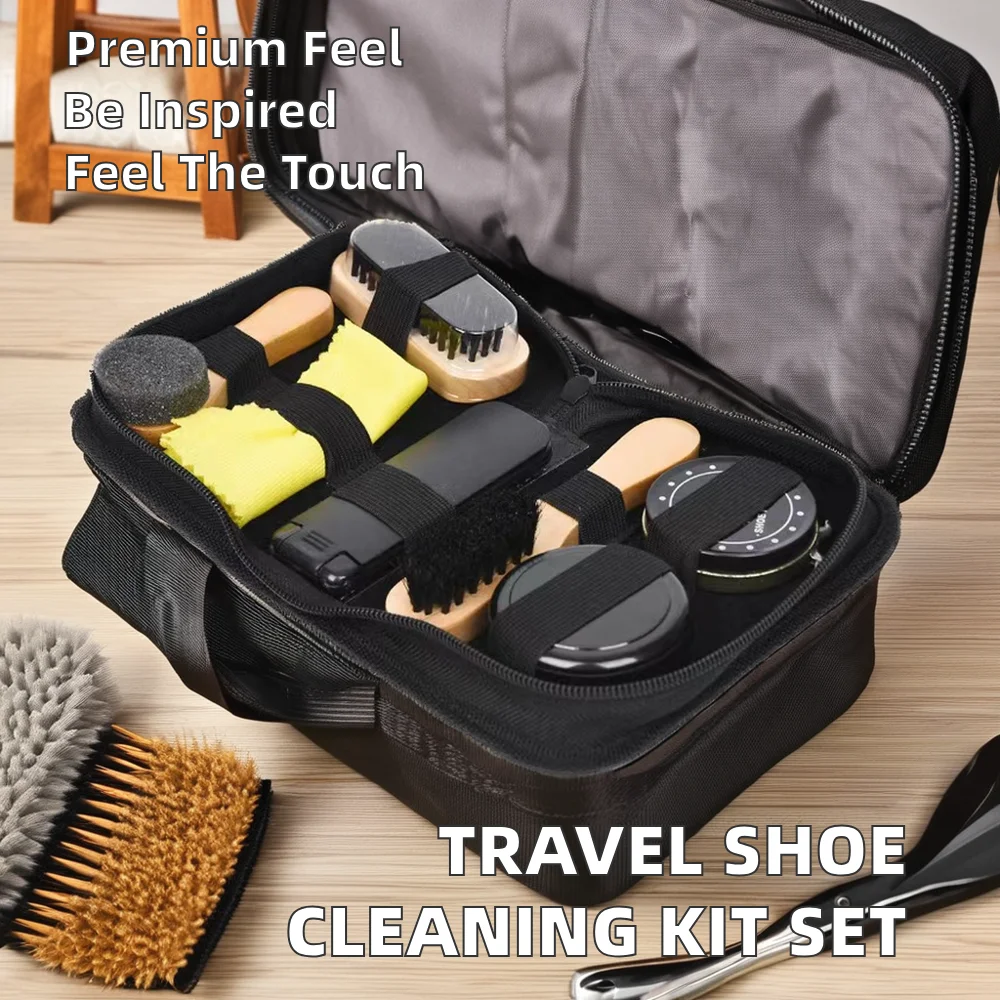 Wholesale Travel Accessory Set Instant Shine Shoe Cleaning Kit with Shoe Brush
