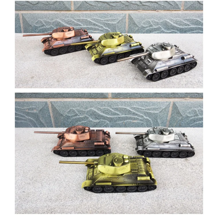 Tank Model Decoration Zinc Alloy Multi Purpose Retro Design Wear Resistant Military Tank Ornaments Gifts Souvenirs Collections