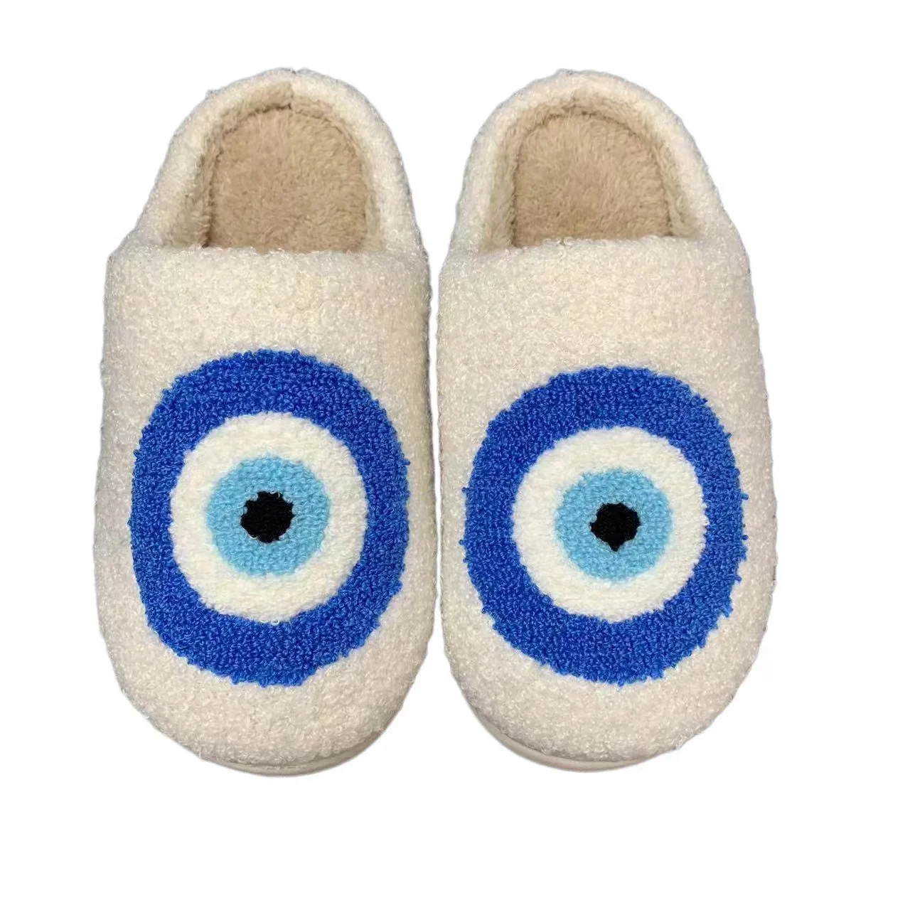 CIXI AIDA NEW COLOR  LEOPARD smiley face lightning ladies winter indoor fuzzy happy slides warm furry home slippers for women