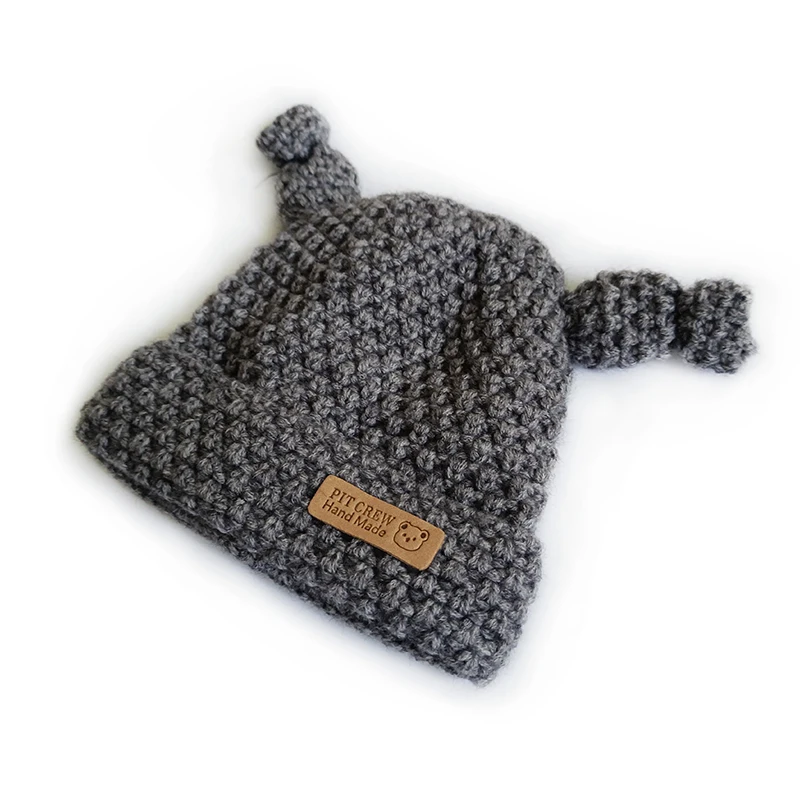 Handmade Baby kids Winter Cute Knitted Hats Warm  Cotton Winter hats