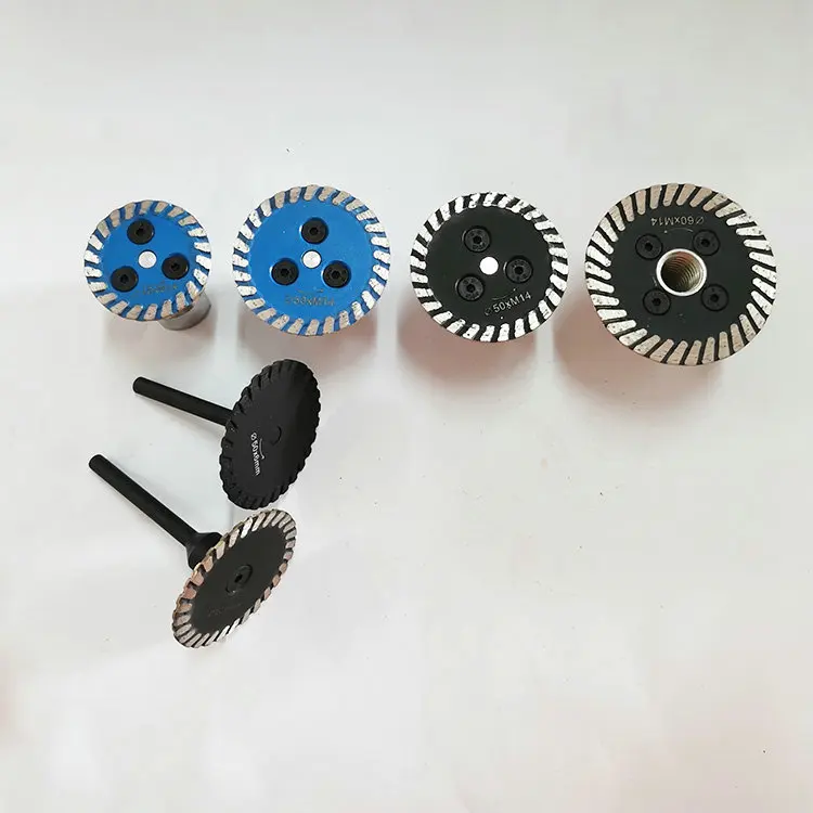 75 мм горячепрессованные мини гравировальная сетка турбо обод алмазные лезвия со съемным фланцем 5/8-11 для резки и резьбы гранита