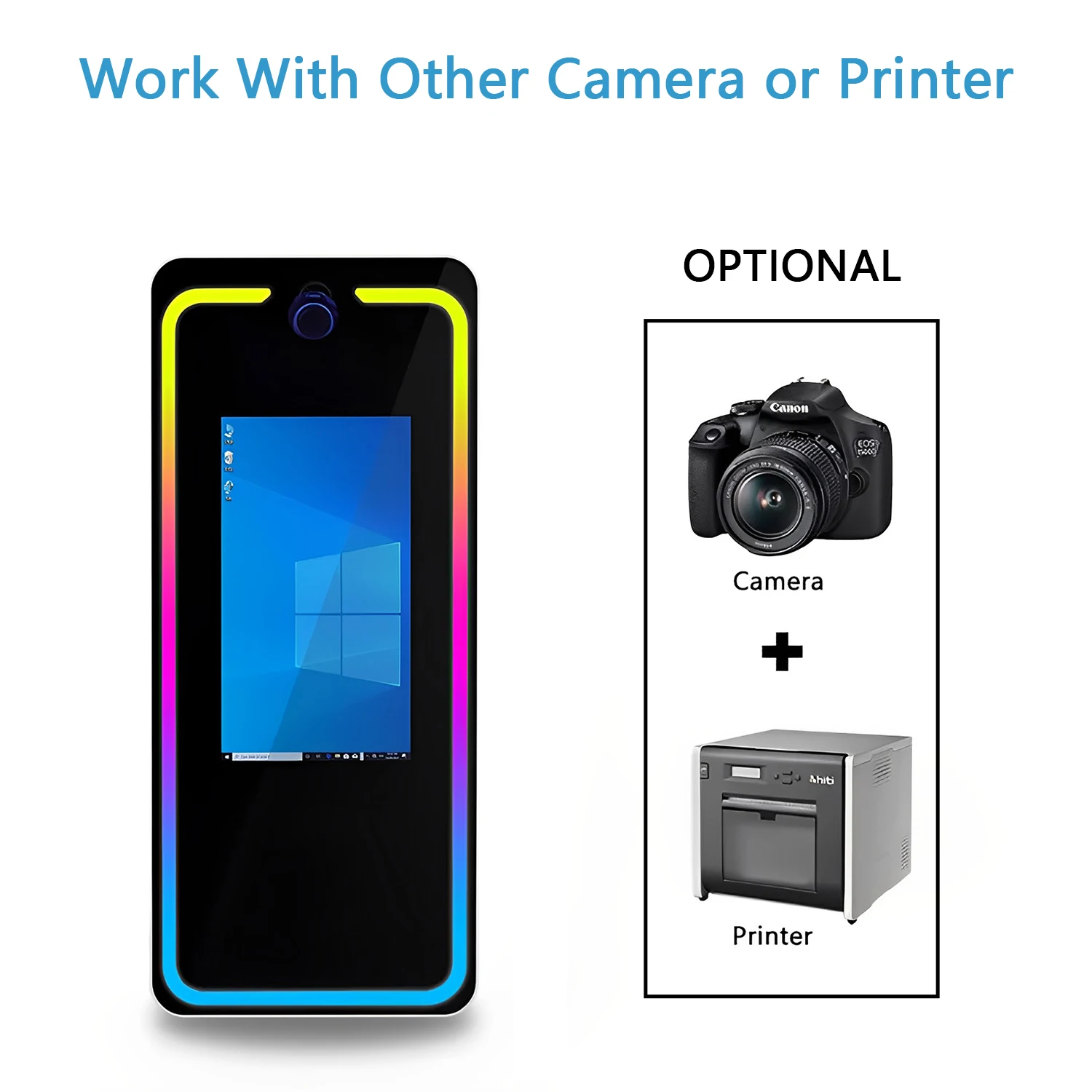 Mirror Photo Booth Wood Magic Mirror Photo Booth DSLR Con Camera Printer Photobooth For Wedding