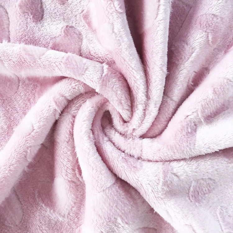 
100% polyester minky flannel fabric for blanket 3D brushed flannel fleece fabric 