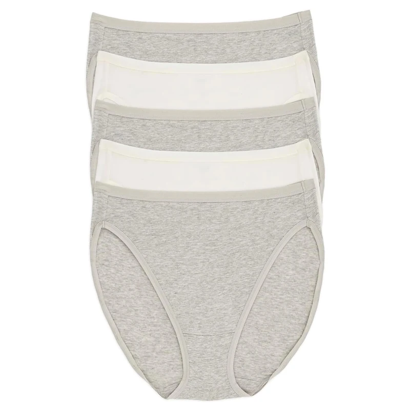 Hypoallergenic Plant-Based Organic Cotton Stretch High Cut Panty High Waisted Underwear brief for Women