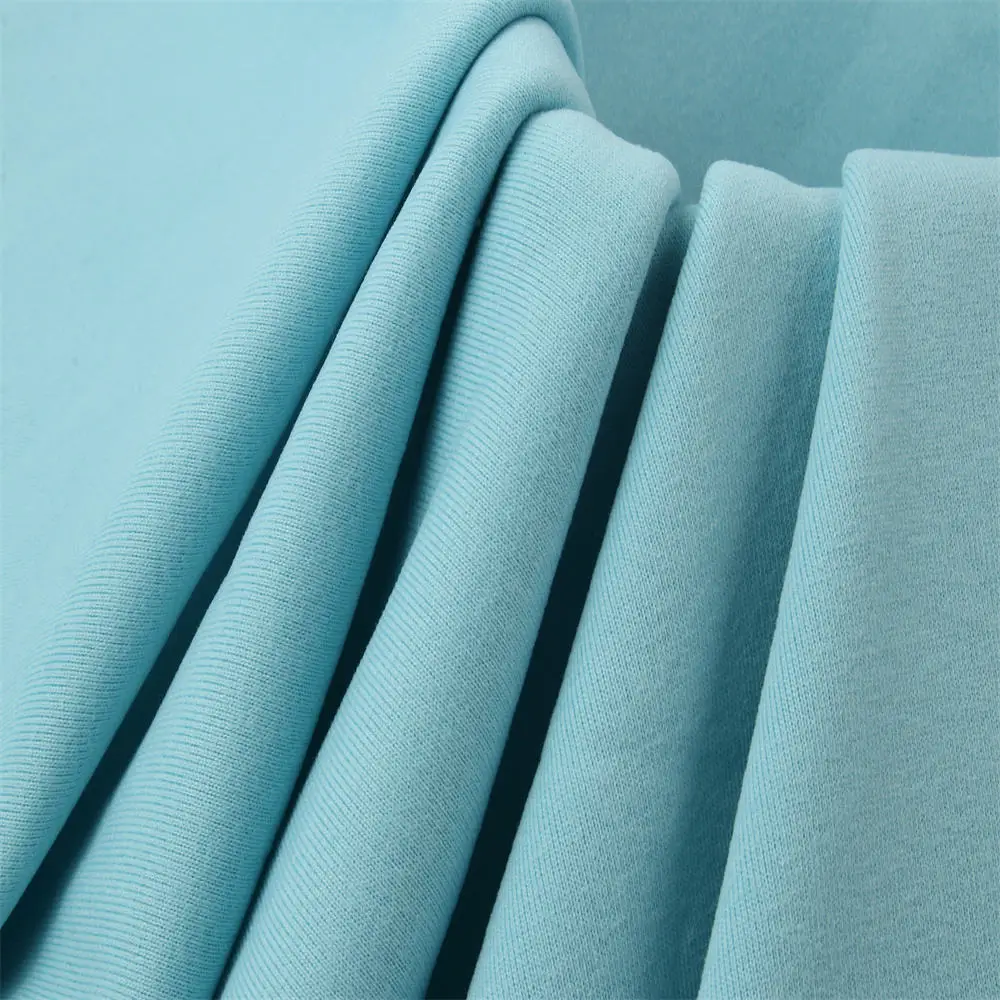 Wholesale Stock Knitted 260GSM 100%polyester Fleece Heavyweight Sweatshirt Fleece Fabric for Hoodie Clothing