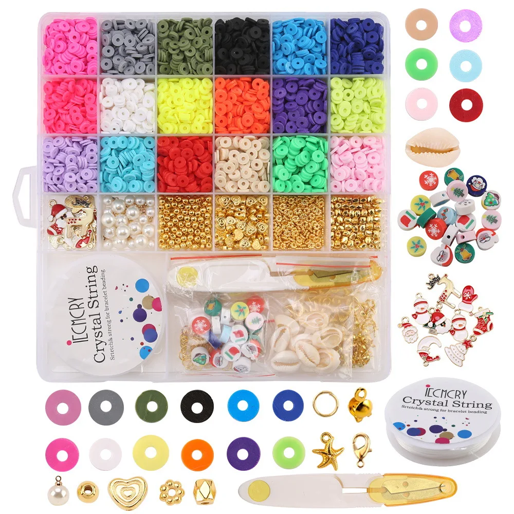 Jewelry Handmade Diy Accessories Set Terra-cotta disc set of Bohemian accessories Polymer Clay Bracelet Making Spacer Beads Kit