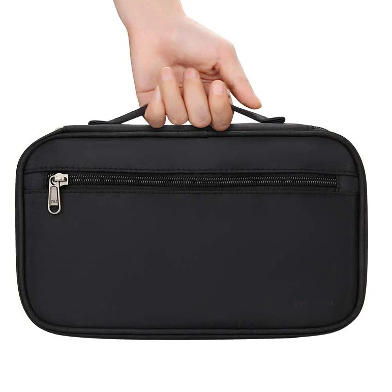 Custom Cosmetic Bag Roll Makeup Brush With Leather Wallet travel cosmetic bags portable cosmetic make up case bag for ladies