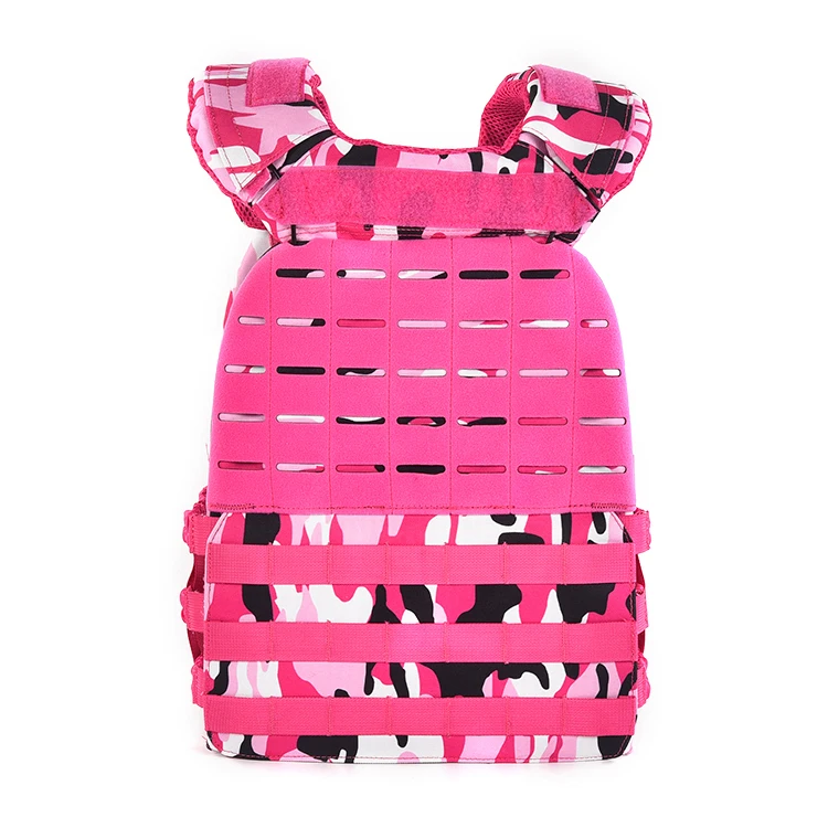 new style waterproof small size protective plate carrier weight vest fashion fitness gym pink  vest