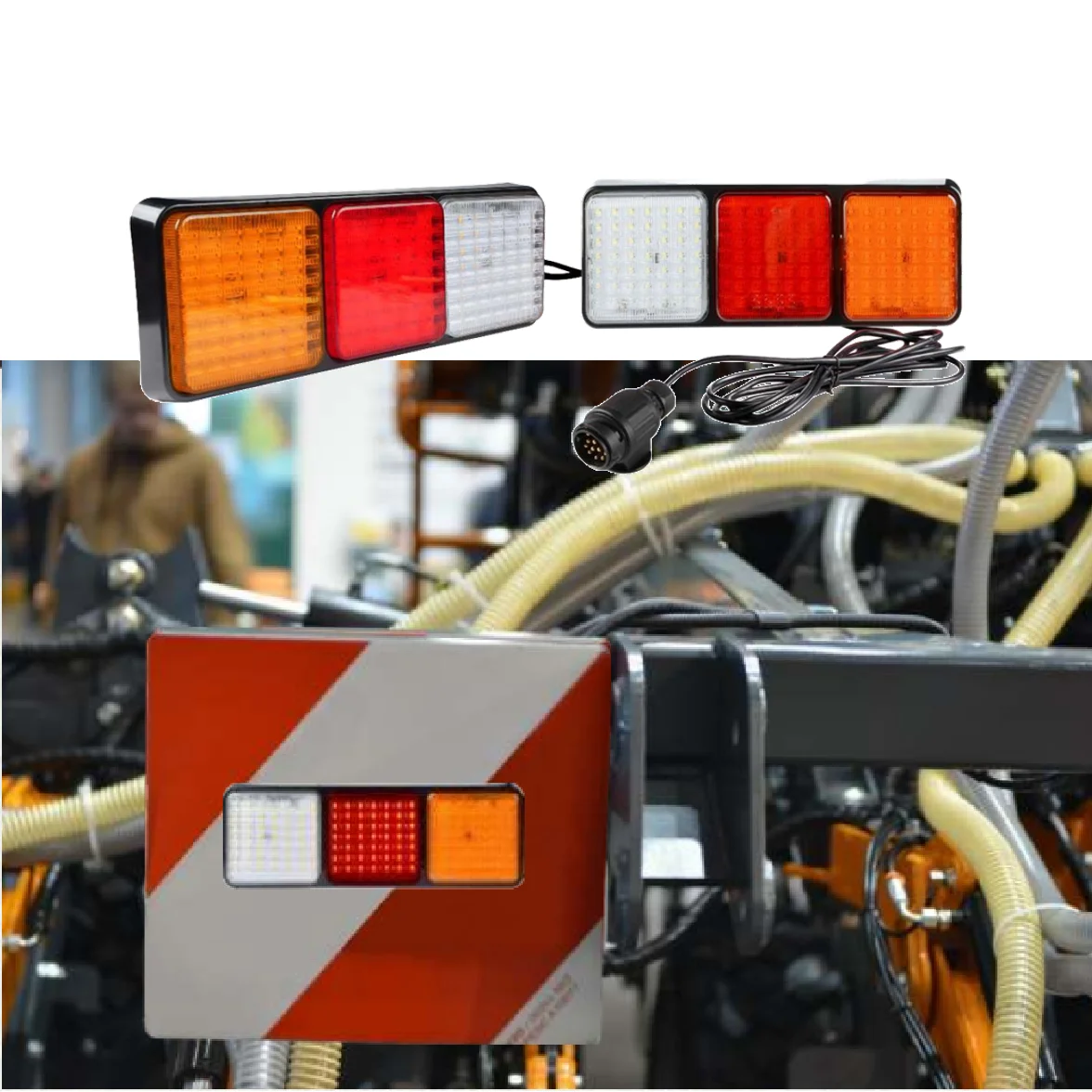 12v 24v Aluminum Alloy Tow Truck Trailer Extendable Board Emergency Traffic Warning Led Lights Brake Rear Direction Indicator
