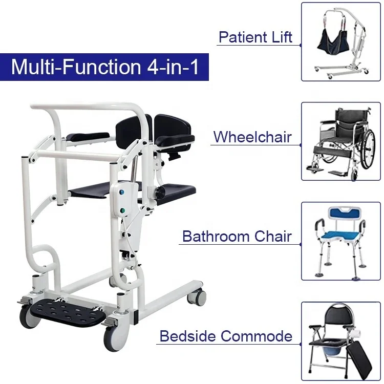 HEPO Hot Sale Wheelchair Toilet Commode Chair Transfer Chair To Toilet For Elderly Electric Patient Lifting Transfer Chair