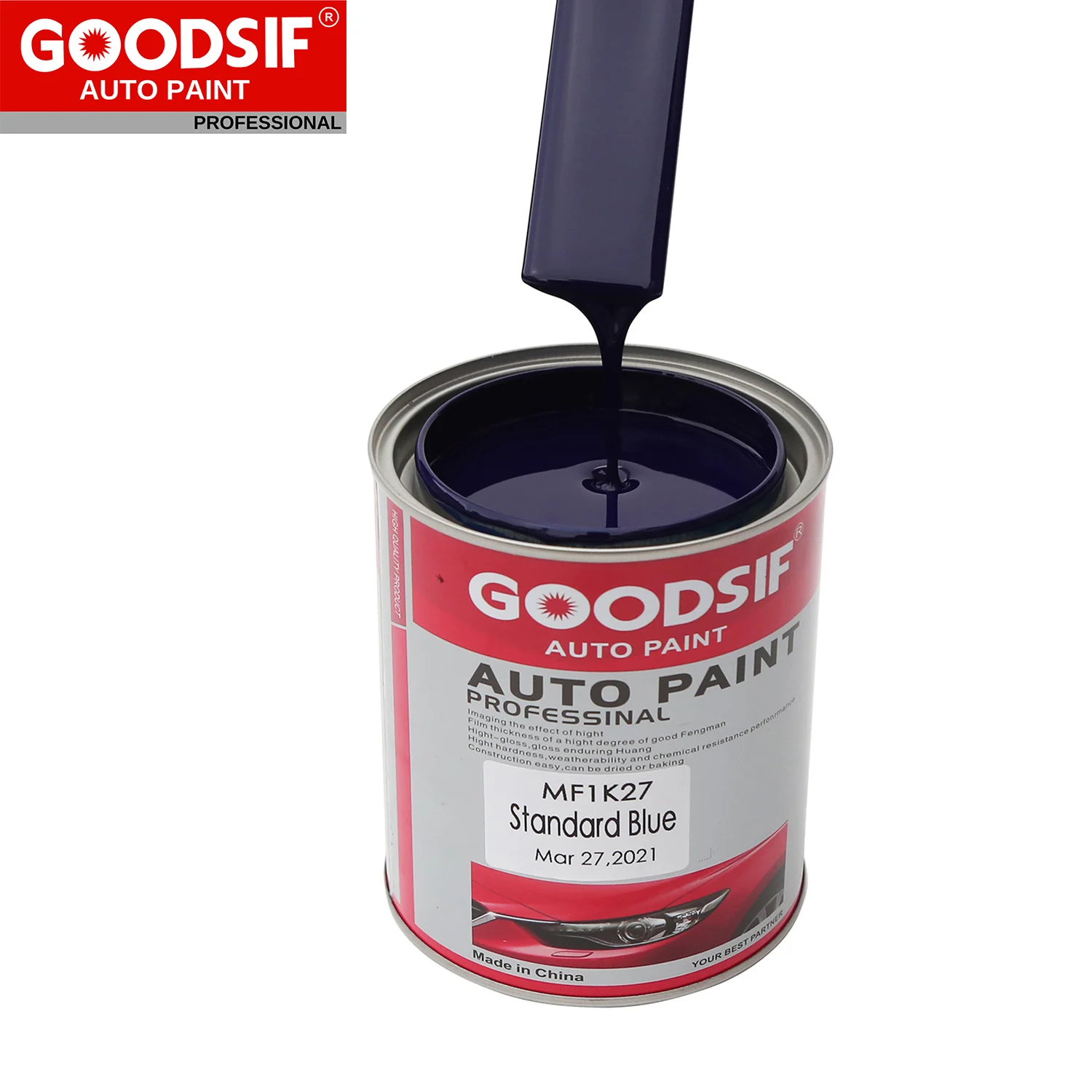 1K Basecoat Blue Pearl Auto Paint GOODSIF Acrylic Clear Coat China Primer 2K for Car Paint
