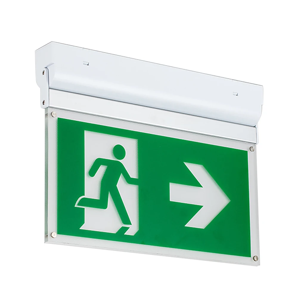 whosale hot sale rechargeable  lights waterproof 3W automatic led emergency exit light box russia