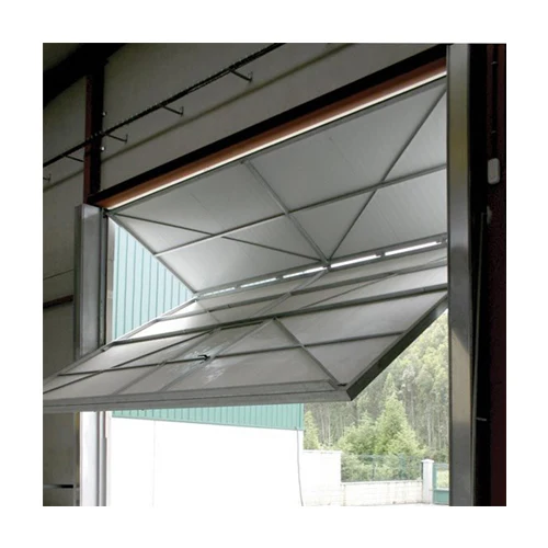 Deda automatic vertical fold up glass garage doors for supermarket  double folding glass garage door