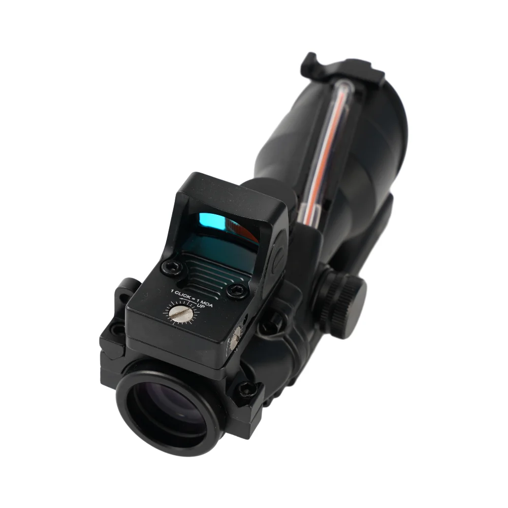 4X32 ACOG настоящая волоконная оптика красный зеленый светящийся тактический оптический прицел охота с RMR красная точка