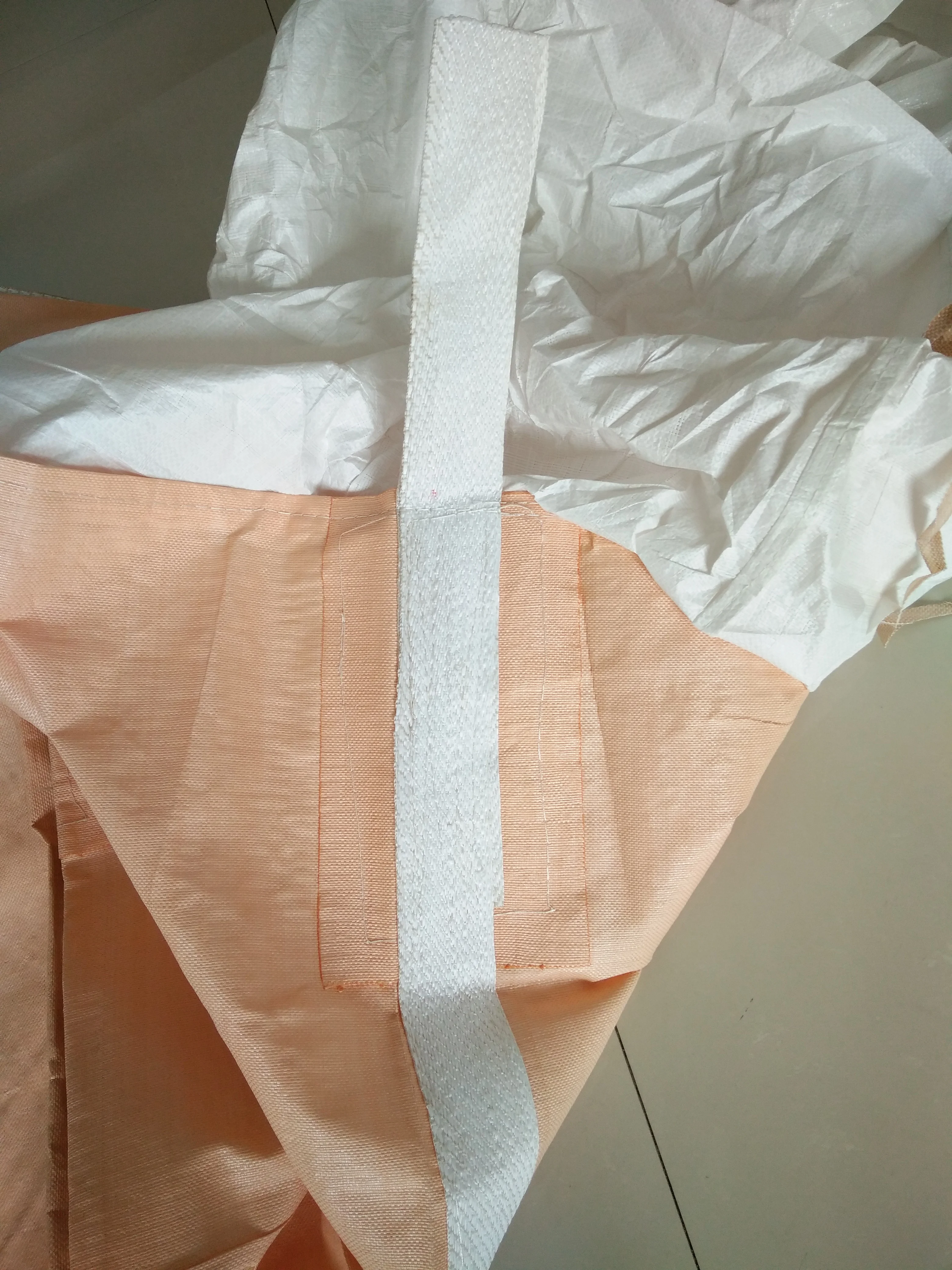 south Africa  ORE bag Hot Sale Factory Making FIBC Big Bag Pp Woven Jumbo Bulk 1000 kg Top Skirt Cross Fabric discharged spout