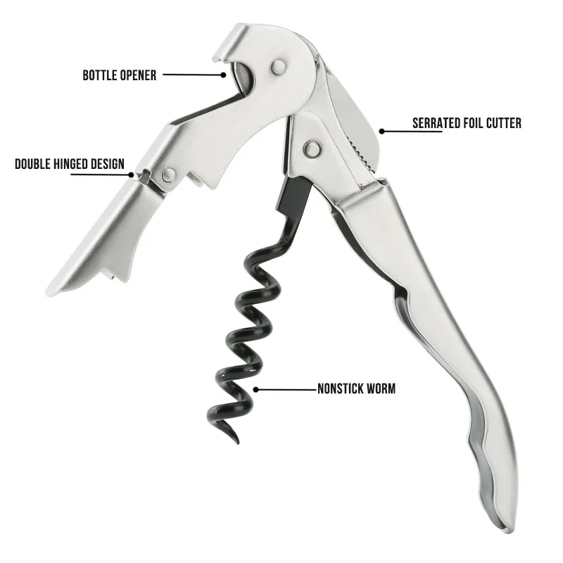 Customizable Logo High Quality Stainless Steel Wine Opener Top Selling Bottle Corkscrew Box Metal Red Wine Openers Key Beers