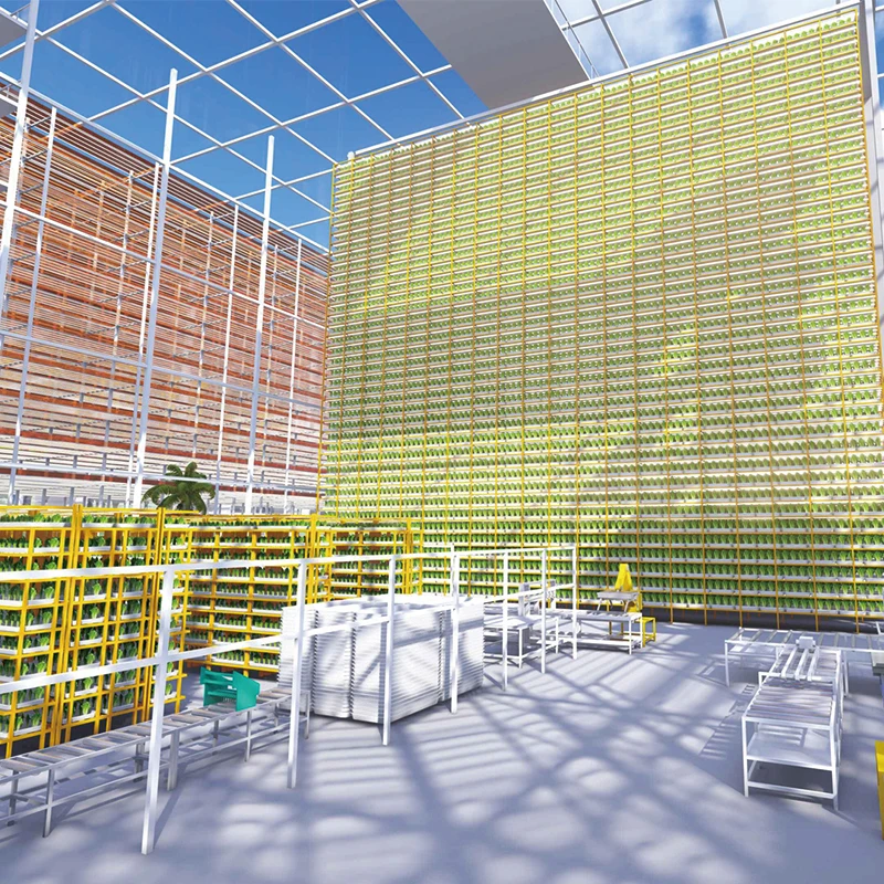 Smart farm grow indoor hydroponic system nft channel vertical farming system 40ft shipping container bag grow farm greenhouse