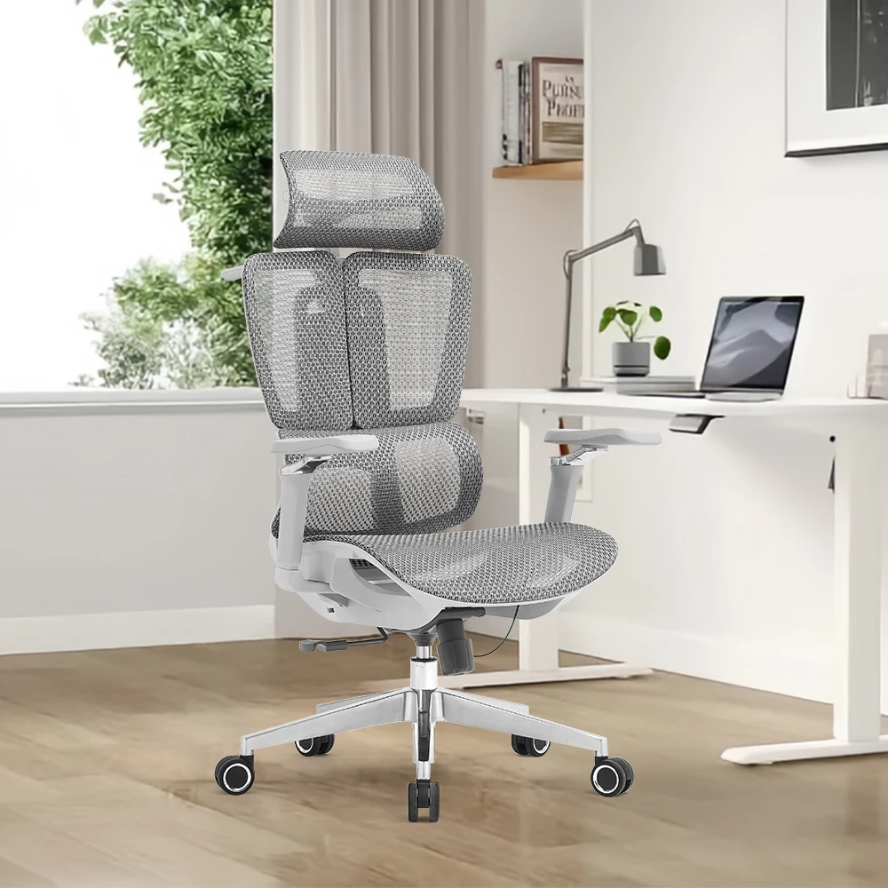 Заводской эргономичный компьютерный стул sillas de oficina с высокой спинкой полный сетчатый современный дизайн регулируемый подголовник для домашнего офиса