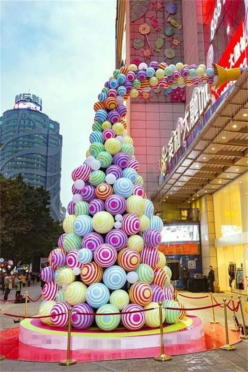 life size christmas candy tree decoration fiberglass resin sculpture lollipop Cane Craft Shopping mall decoration statue