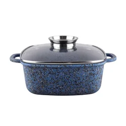 Square Casserole Soup Pot Kitchen Casserole With Granite Non Stick Stone Coating