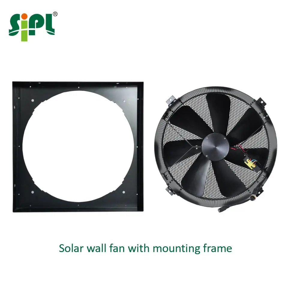 14 inch strong brushless DC motor driven 40W solar powered air circulation gable vent wall mounted cooling exhaust fan