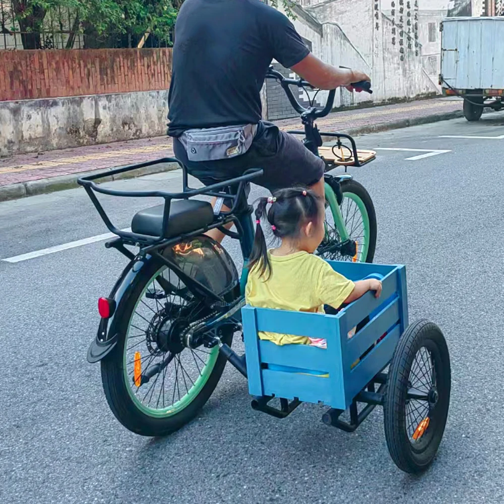 Step Through City Ebike Sidecar Cheap Price Electric Tricycle Children Seat Side car 250w for Sale