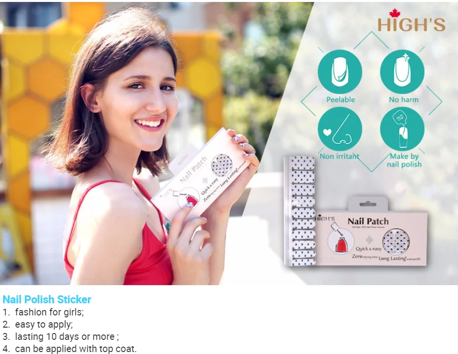 Private label real nail polish gradient glitter strips nail lacquer sticker