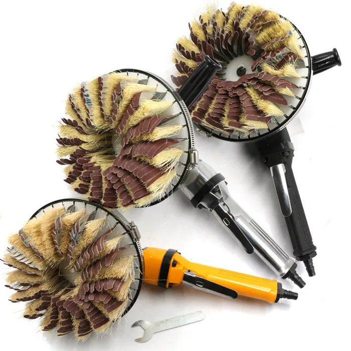 Sisal & Emery Cloth Polishing Wheel Brush for Wood Curved Surface Primer Grinding