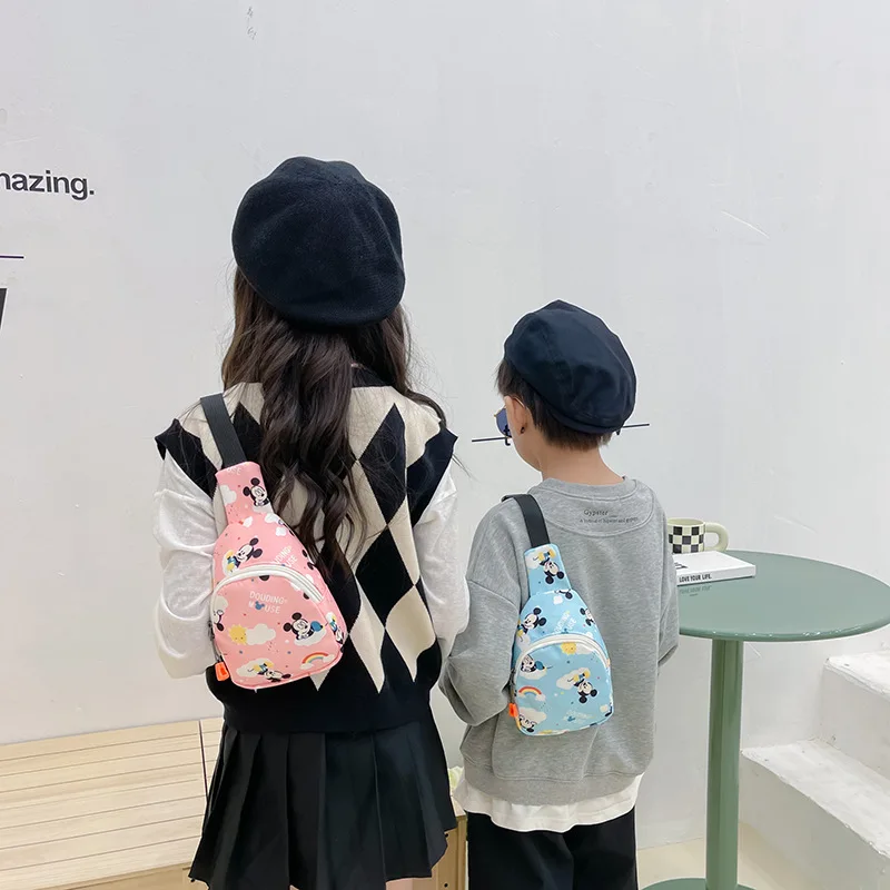 Fashion Messenger Bag For Boy Girl Cartoon Casual Cool Cute Mickey Minnie Crossbody Bag Waterproof Backpack Travel Shopping Bag