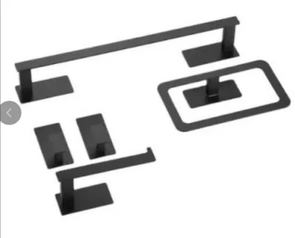 Luxury Hotel Finished Storage Hanging Rack Toilet Hanging Towel Bar Hook Paper Towel Holder Bathroom Accessory Set